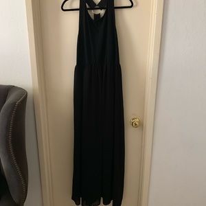 Long tank top dress with flowy skirt